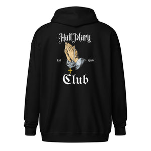 Black Hail Mary Club full-zip hoodie
