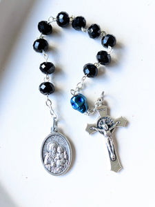 Memento Mori II Black and Hematite Pocket Rosary