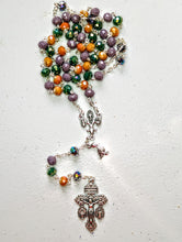 Load image into Gallery viewer, Mardis Gras Fleur de lis Rosary