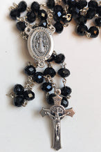 Load image into Gallery viewer, a close up of the front of the rosary centerpiece and crucifix on a white background/