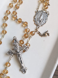 Golden "Miracle of the Sun" Fatima Rosary